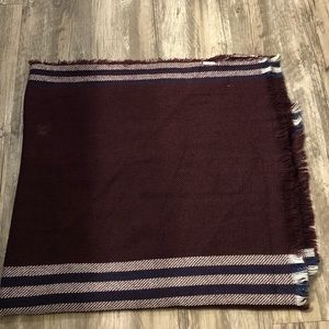 Maroon & Navy Blanket Scarf